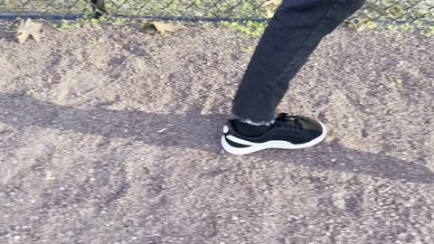 Slow motion Foot work sneakers