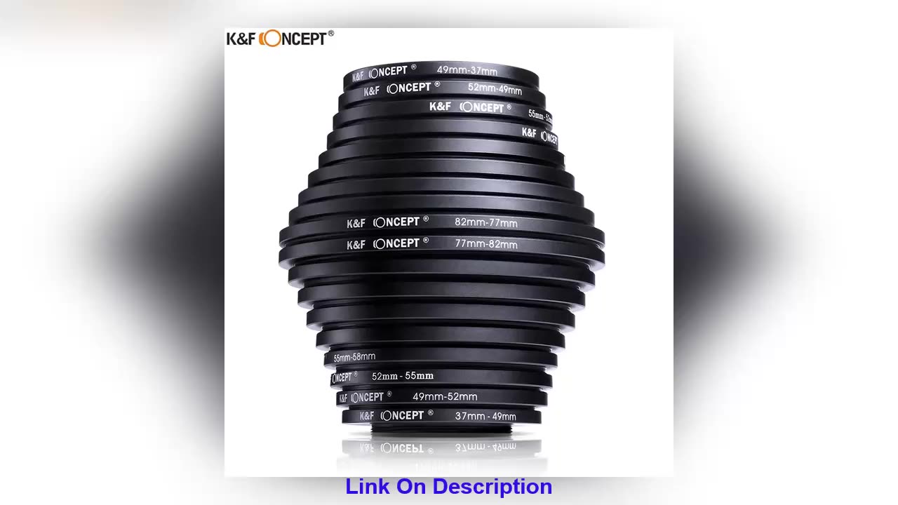 Slide K&F Concept 18pcs Camera Lens Filter Step Up/Do