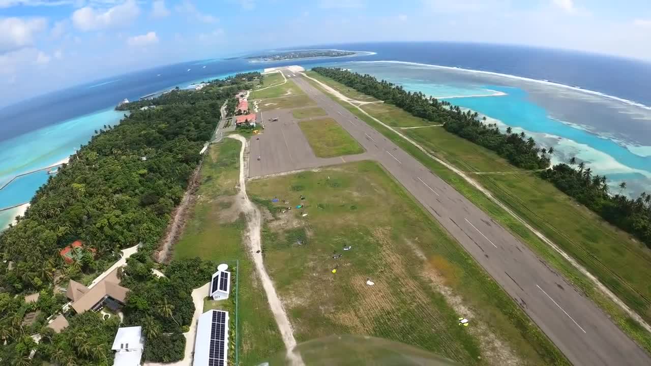 Wingsuit Flying over the Maldives Islands