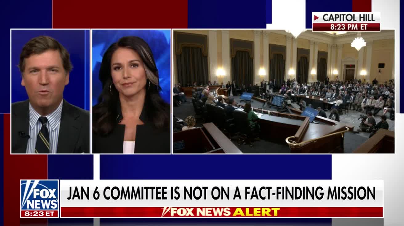 Tucker Carlson and Tulsi Gabbard question why the Jan. 6 hearings are taking centre stage.