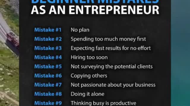 Beginner Mistakes to AVOID as an Entrepreneur