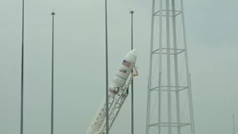 Antares rocket raised 🚀