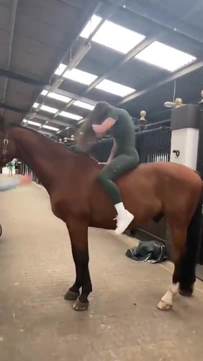 The cutest little toddler horse rider and her pony