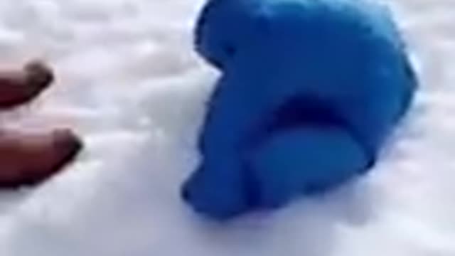 Funny baby video playing