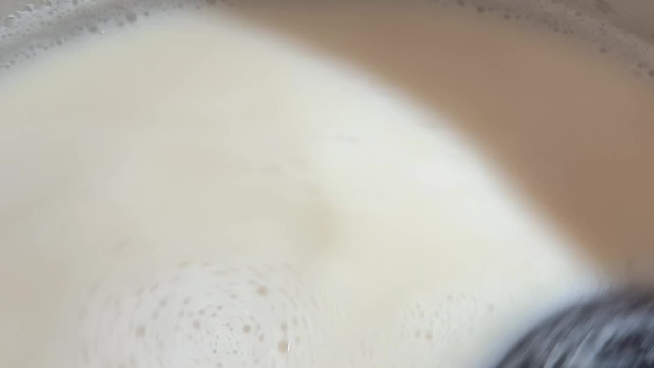 making homemade soy milk