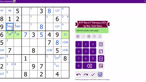 Sudoku 2024-02-17 hard