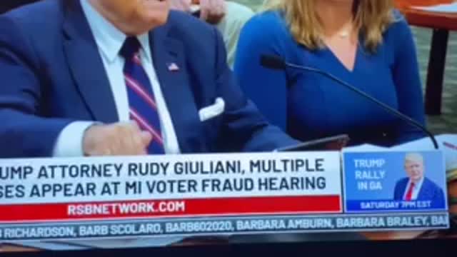 Rudy Giuliani and Jenna in Michigan on 12/1/20