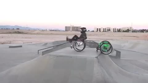 extreme sport in a wheelchair