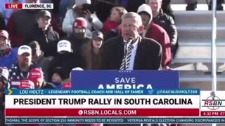 Legendary Coach Lou Holtz Explains Why He Stands with President Trump at South Carolina Rally