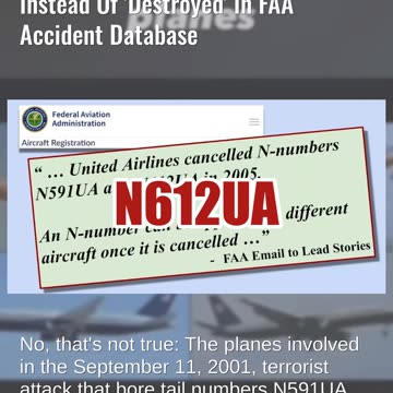 Fact Check: Planes Involved In 9/11 Attacks NOT Listed As 'Valid' Instead Of 'Destroyed' In FAA Data
