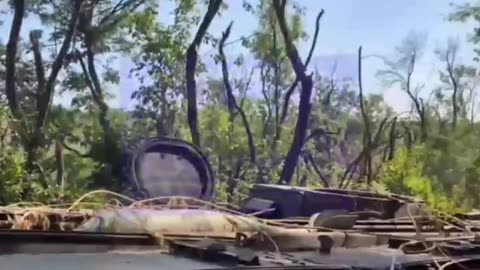 Russian Soldiers Film What Remains of Their Self-Propelled Heavy Gun