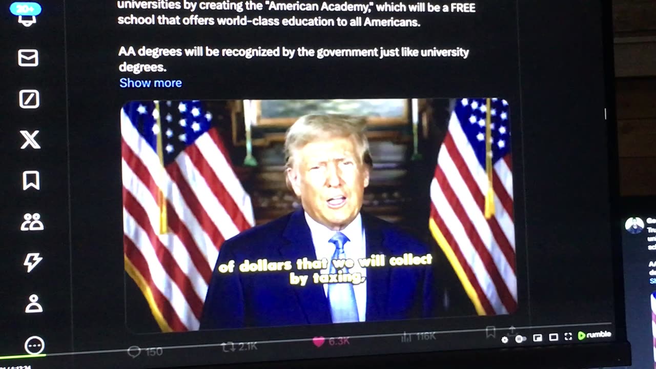 TRUMP DELIVERS RESTITUTION AND FREE EDUCATION FOR AMERICANS