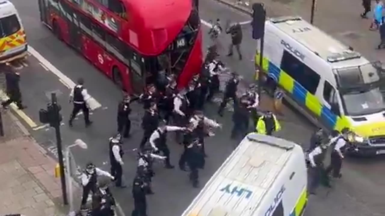 Another view of the diversity riot in South London.