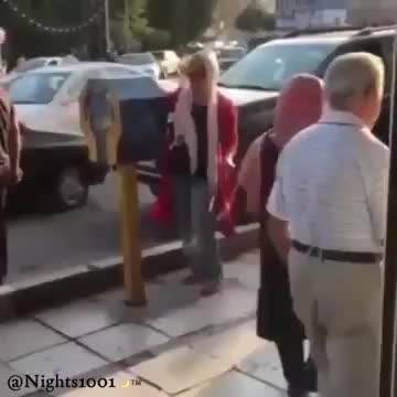 Stealing from charity box in daylight