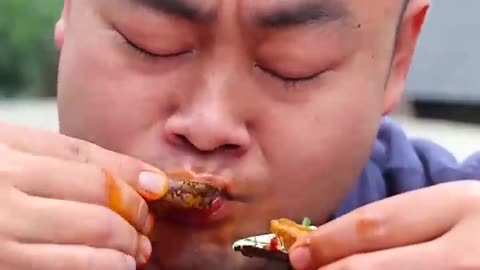 Chinese eating food