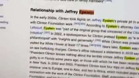 about two weeks ago, someone deleted all references to Jeffrey Epstein from Bill Clinton’s Wiki page