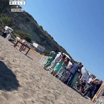 Woman falls asleep at the beach and wakes up next to a wedding 😂