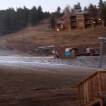 Angel Fire NM - first day of snowmaking at the base