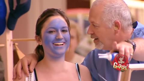 Perfect Smurf Tan Prank