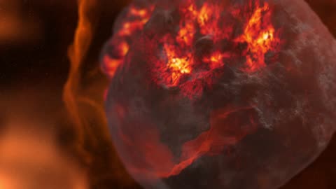 Red Lava Planet Close view. Abstract Space Element 4K ☄️🌌🛰👨‍🚀👾🚀