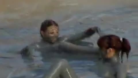 Girls mud swim!!!