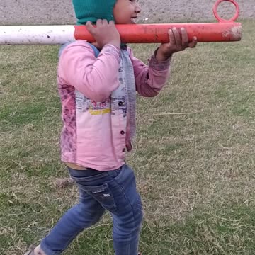 Small child hard work