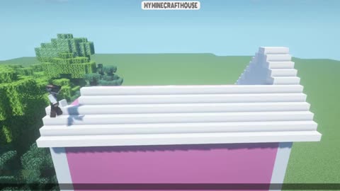 MINECRAFT : How to build a lovely pink house super simple