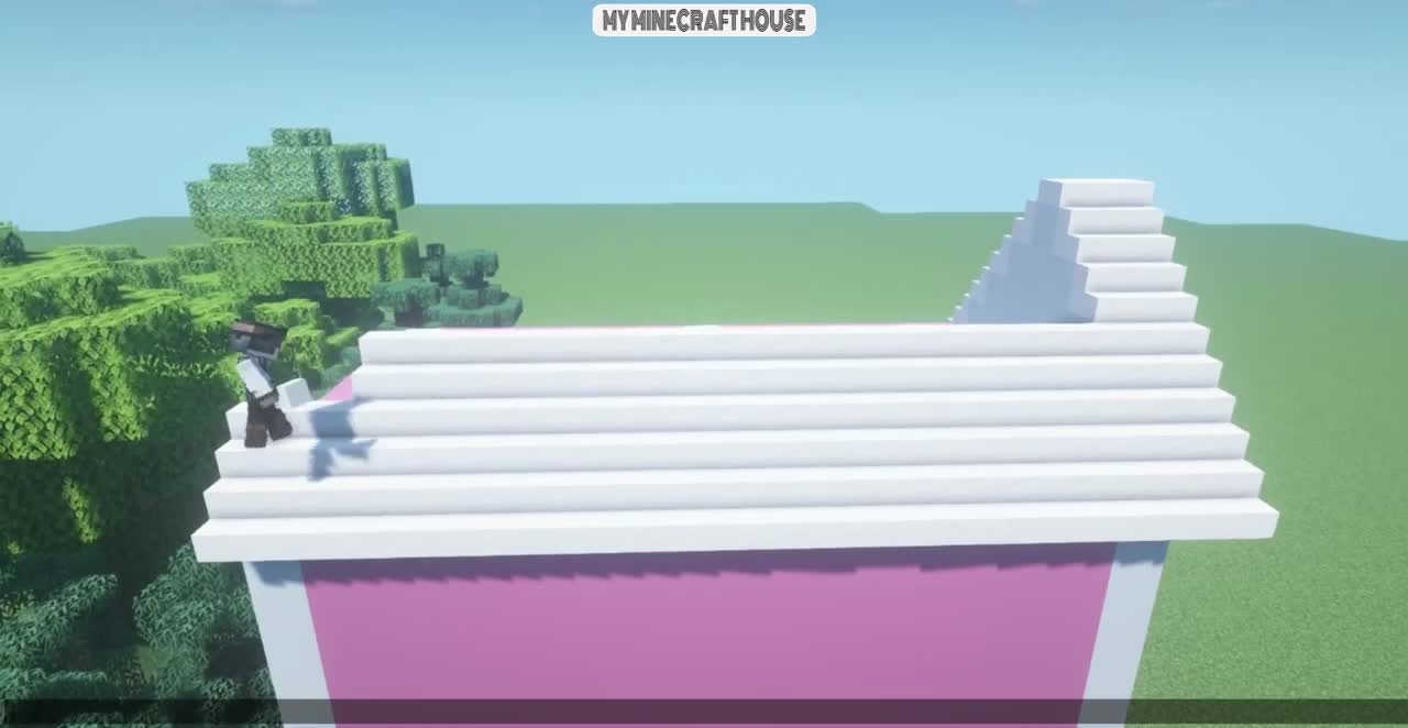 MINECRAFT : How to build a lovely pink house super simple
