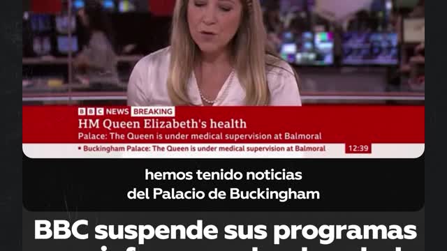 La BBC sospende la programmazione regolare tra le preoccupazioni per la salute della Regina Elisabetta II.I medici della Regina britannica sono preoccupati per la sua salute e le hanno consigliato di rimanere sotto controllo medico a Balmoral