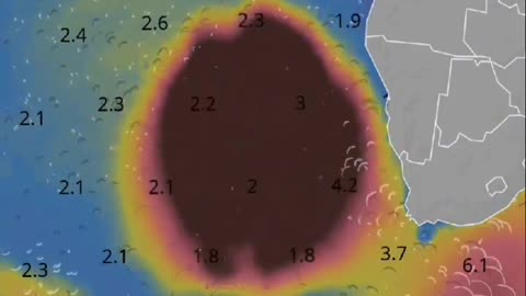 An Anomaly in the ocean to the west of Africa. Size- bigger than Texas