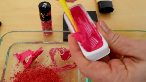 Mixing Makeup Eyeshadow Into Slime ! Pink vs Yellow Special Series Part 26 Satis