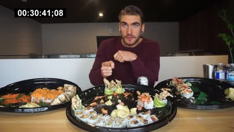 HUGE SUSHII CHALLENGE! MUKBANG 🍣