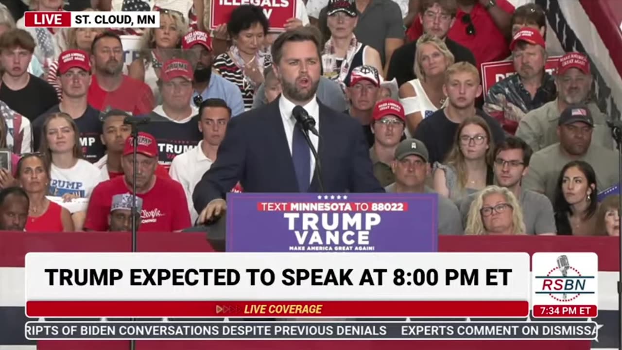 JD Vance Rally in St. Cloud, Minnesota - 7/27/24