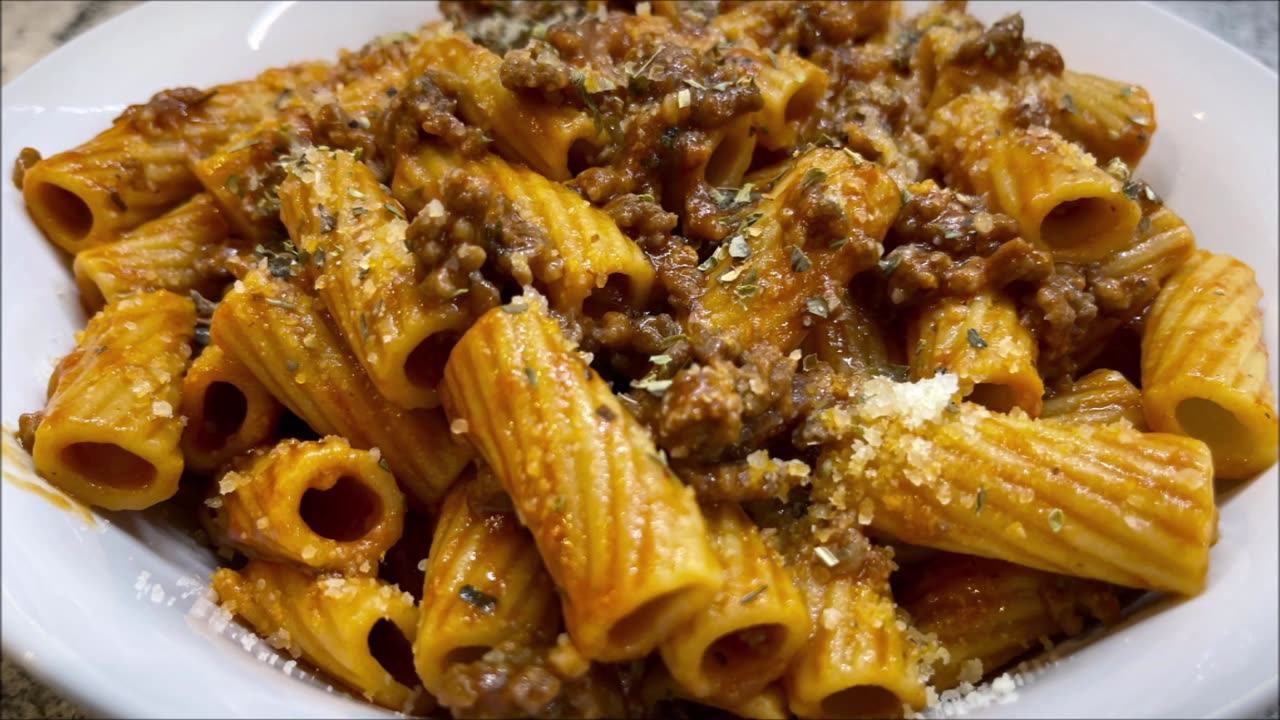 Meat Sauce Rigatoni Recipe I Hot Italian Sausage Rigatoni Hits The Spot! I Gastro Guru