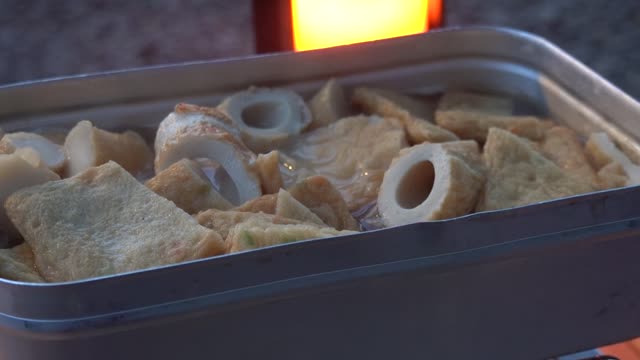 Delicious Korean food fish cake soup