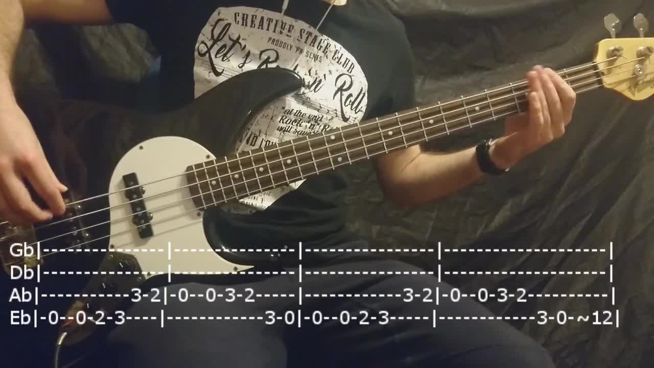 Gorillaz - Feel Good Inc. Bass Cover (Tabs)