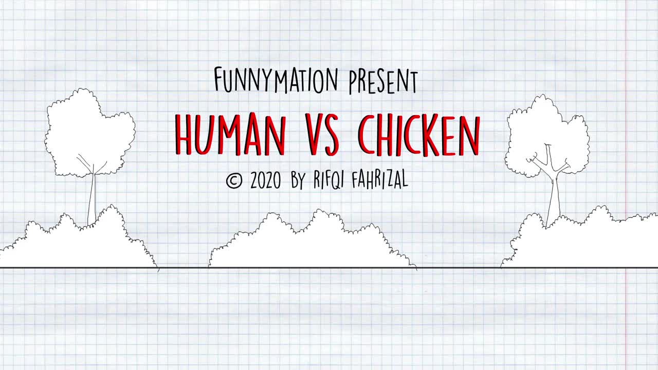 human vs chicken _ funny cartoon _ funny