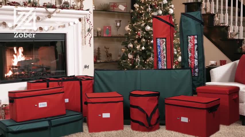 Christmas Wrapping Paper Storage Bag