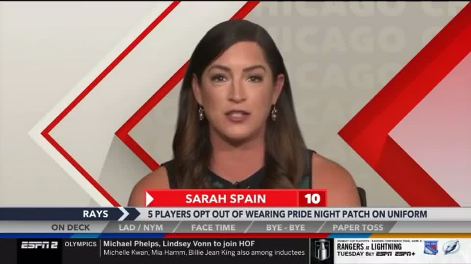 Sarah Spain: Tampa Bay Rays players who don’t wear a pride flag are bigoted and using BS religion.