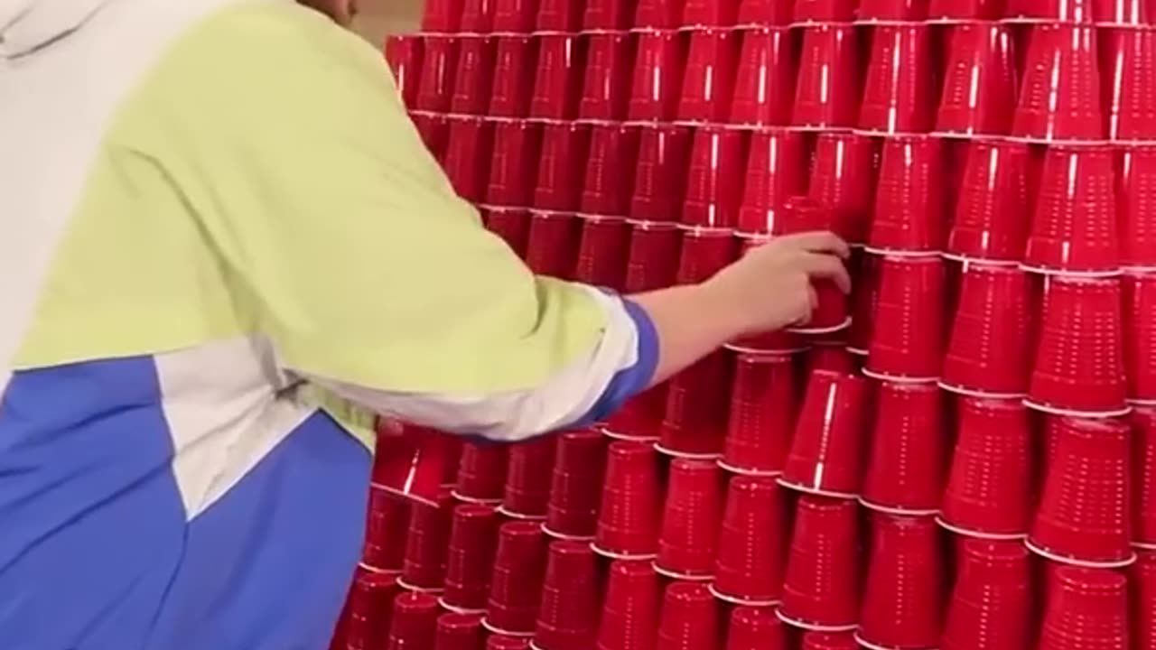 Mr. Beast - This is the worlds big cup tower