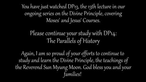 DP 13 Moses' and Jesus' Courses