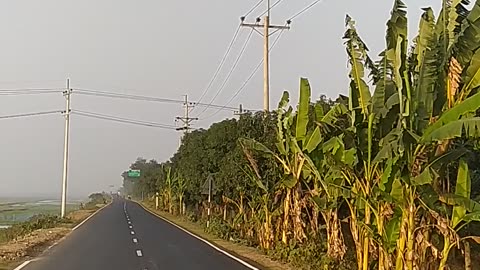 Village ride by bike