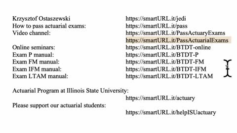 Exam FM exercise for February 15, 2022