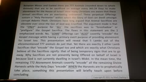 Episode 14: The 7 Lamb Offerings that encode the Gospel
