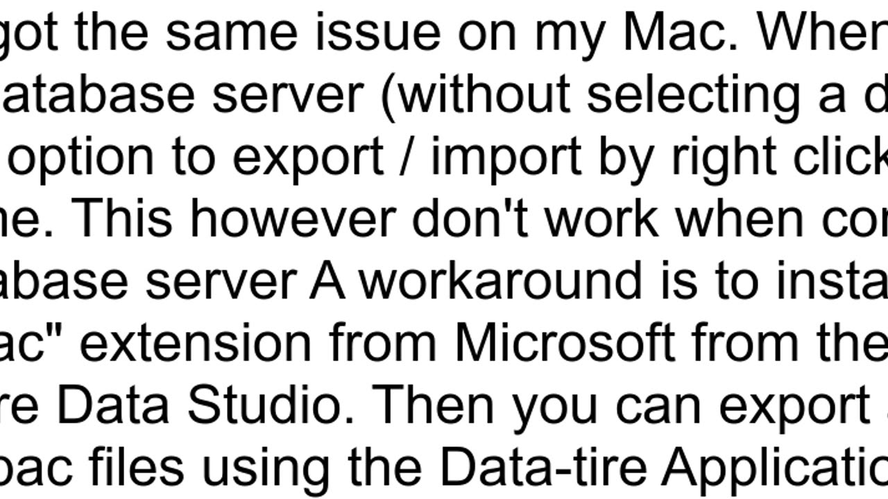 Azure Data Studio Why Is Restore Option Missing Entirely