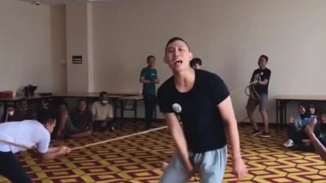TRY NOT TO LAUGH! Tug of war!!!