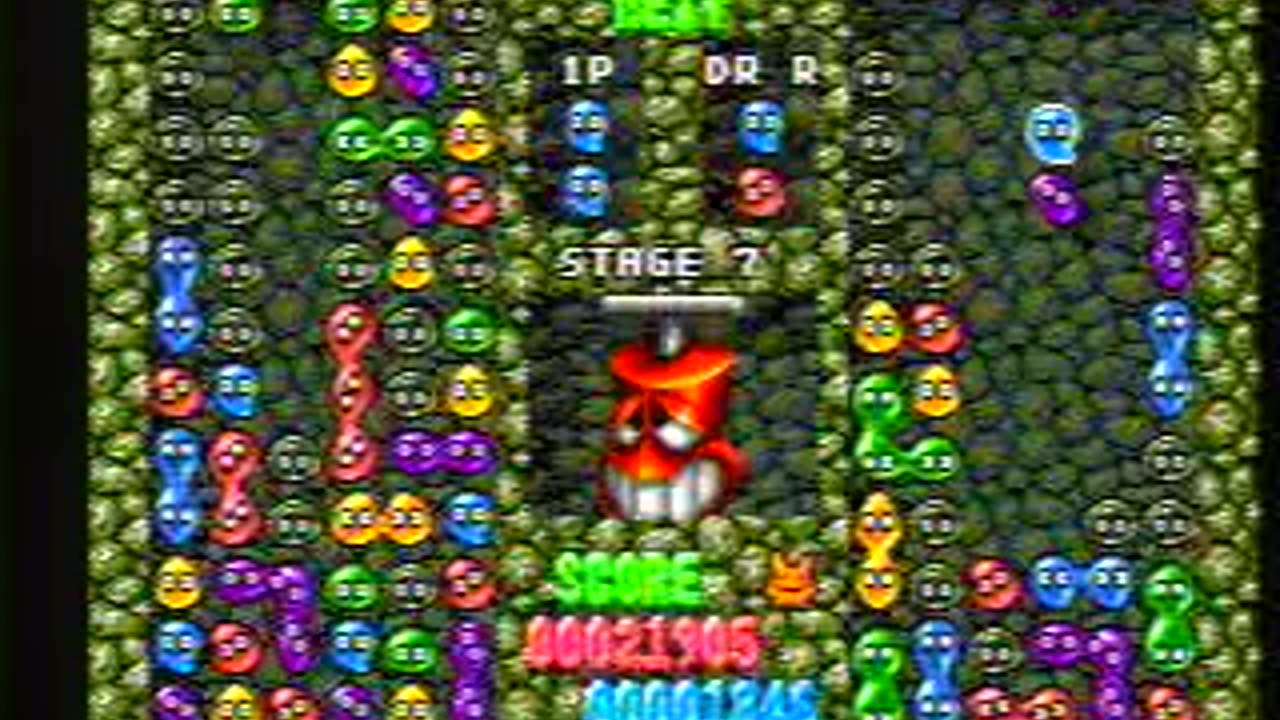 Dr. Robotnik's Mean Bean Machine - Genesis (Easy Scenario Mode playthrough) (recorded 2009)