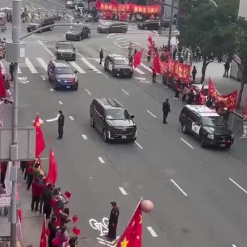 Meet the real ruler of America and the real pusher of NWO, Xi Jinping. He's also providing weapons for Hamas. (This is San Francisco, not Beijing)