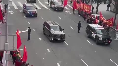 Meet the real ruler of America and the real pusher of NWO, Xi Jinping. He's also providing weapons for Hamas. (This is San Francisco, not Beijing)