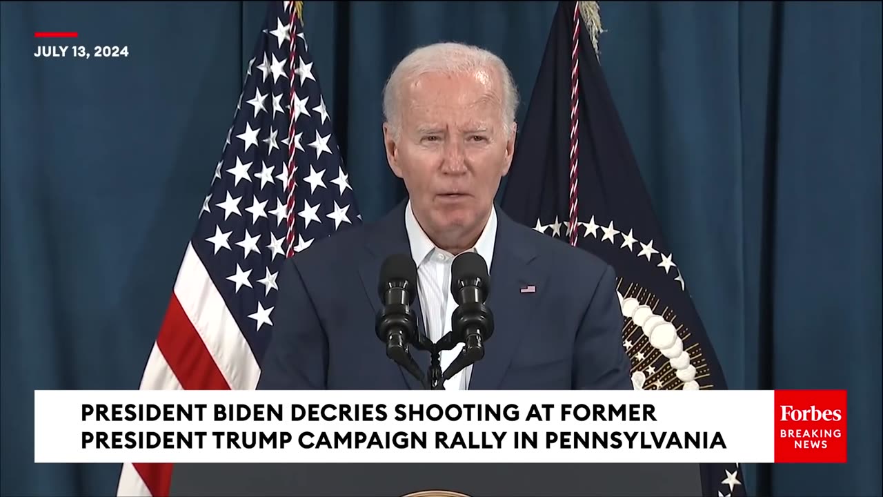 BREAKING NEWS- Biden Says He'll Speak To Trump Following Pennsylvania Rally Shooting - FULL REMARKS